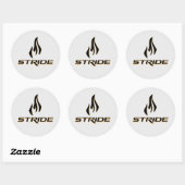 STRIDE-sticker Ronde Sticker (Vel)