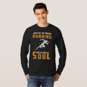 Stride & Succes: Running-Driven Soul T-shirt - Rac (Voorkant volledig)