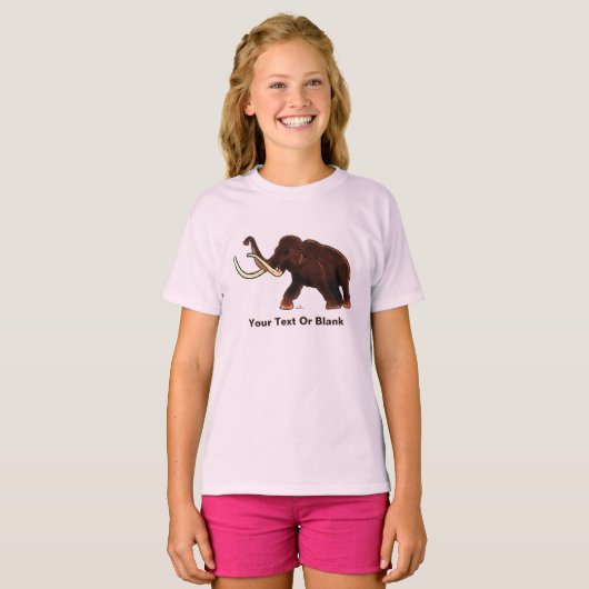Striding Wooly Mammoth T-shirt (Voorkant volledig)
