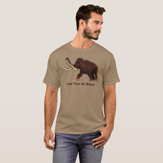 Striding Wooly Mammoth T-shirt (Voorkant volledig)