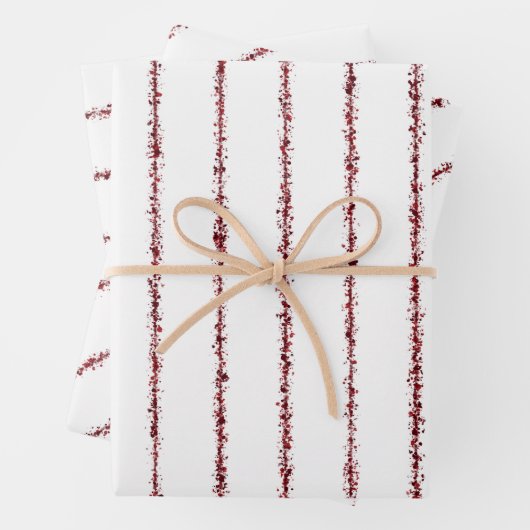 Strijd cadeaubonnen voor bloedspatten inpakpapier vel (In situ)