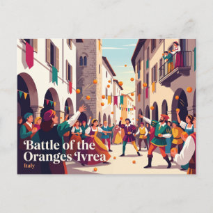 Strijd der Sinaasappels Ivrea Italië Briefkaart