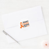 Strijd geloof hoop - leukemie ronde sticker (Envelop)