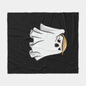 Strijd grappige Halloween Trumpkin Fleece Deken (Voorkant (Horizontaal))