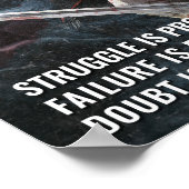 Strijd is vooruitgang - Motivatie Poster (Hoek)