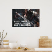 Strijd is vooruitgang - Motivatie Poster (Keuken)