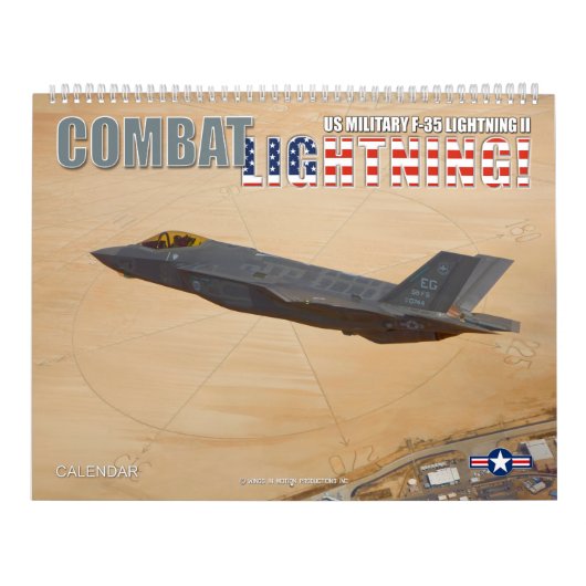 STRIJD LIGHTNING! - Amerikaanse militaire F-35 Lig Kalender (Hoes)