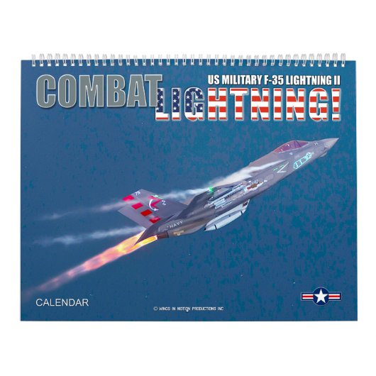 STRIJD LIGHTNING! - Amerikaanse militaire F-35 Lig Kalender (Hoes)