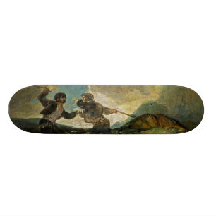 Strijd met Cudgels door Francisco Goya c 1820 Skateboard