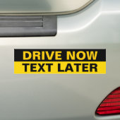 Strijd nu tekst later bumpersticker (Op auto)