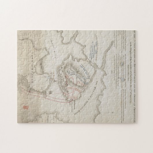 strijd om Bunker Hill Map (1775) Legpuzzel (Horizontaal)