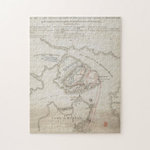  strijd om Bunker Hill Map (1775) Legpuzzel