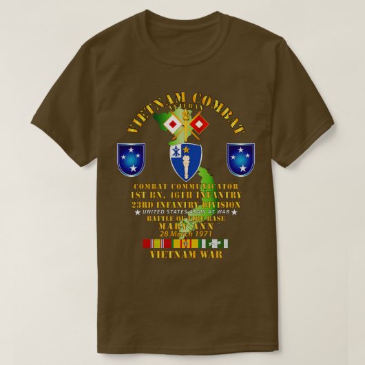 Strijd om FSB Mary Ann Combat Commo 1e Bn 46e I T-shirt (Design voorkant)
