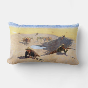 Strijd om het watergat (door Frederic Remington) Kussen
