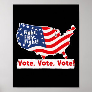 Strijd Stem Voor Trump Presidentiële Verkiezing  Poster