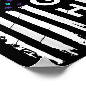 Strijd tegen American Flag Ribbon Zelfmoord Preven Poster (Hoek)