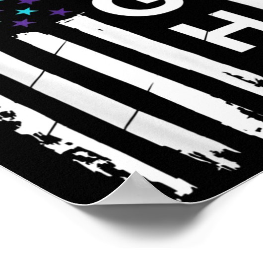 Strijd tegen American Flag Ribbon Zelfmoord Preven Poster (Hoek)