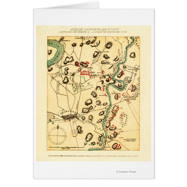 Strijd tegen Antietam - Kaart 2 van de burgeroorlo (Voorkant)