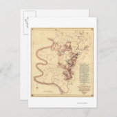 Strijd tegen Antietam - Kaart van de burgeroorlog (Voorkant / Achterkant)