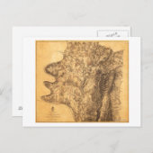 Strijd tegen Antietam - Kaart van de burgeroorlog  (Voorkant / Achterkant)