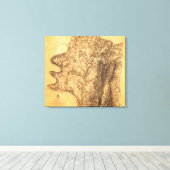 Strijd tegen Antietam - Kaart van de burgeroorlog  Canvas Afdruk (Insitu (Houten vloer))