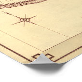 Strijd tegen Antietam - Kaart van de burgeroorlog  Poster (Hoek)