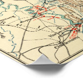 Strijd tegen Antietam - Kaart van de burgeroorlog  Poster (Hoek)