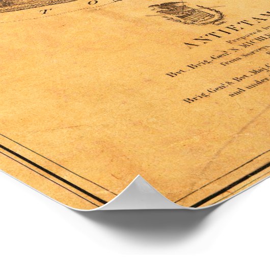 Strijd tegen Antietam - Kaart van de burgeroorlog  Poster (Hoek)