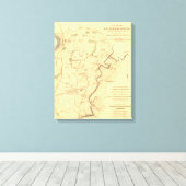 Strijd tegen Antietam - Panoramische Kaart voor de Canvas Afdruk (Insitu (Houten vloer))