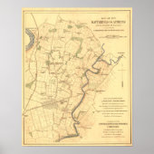 Strijd tegen Antietam - Panoramische Kaart voor de Poster (Voorkant)