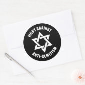 Strijd tegen antisemitisme joodse ster van David Ronde Sticker (Envelop)