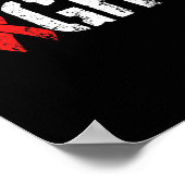 Strijd tegen bloedkanker - militaire stijl rode be poster (Hoek)