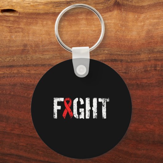 Strijd tegen bloedkanker - militaire stijl rode be sleutelhanger (Voorkant)