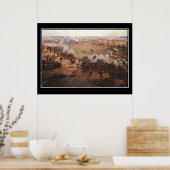 Strijd tegen Borodino 2 Napoleon Vintage Poster (Keuken)