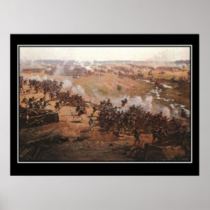 Strijd tegen Borodino 2 Napoleon Vintage Poster
