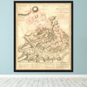 Strijd tegen Brandywine American Revolution Map 17 Canvas Afdruk (Insitu (Houten vloer))