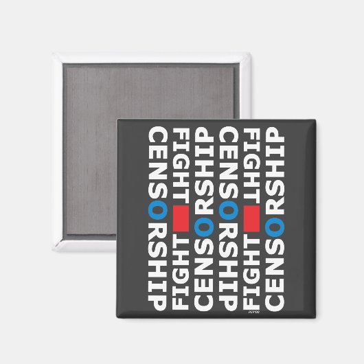Strijd tegen censuur magneet (Voorkant / Achterkant)