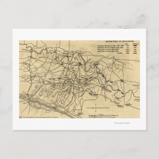 Strijd tegen Chickamauga - Kaart 2 van de burgeroo (Voorkant)