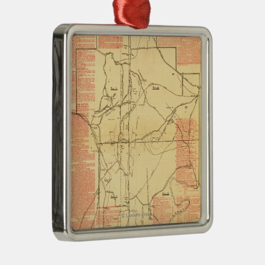 Strijd tegen Chickamauga - Kaart 2 van de burgeroo Metalen Ornament (Rechts)