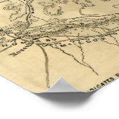 Strijd tegen Chickamauga - Kaart 2 van de burgeroo Poster (Hoek)