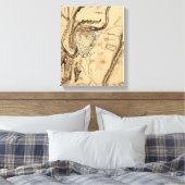 Strijd tegen Chickamauga - Kaart 3 van de burgeroo Canvas Afdruk (Insitu (Slaapkamer))