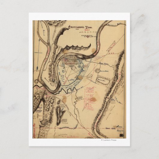 Strijd tegen Chickamauga - Kaart 4 van de burgeroo (Voorkant)