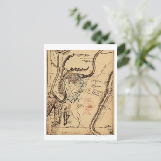 Strijd tegen Chickamauga - Kaart 4 van de burgeroo (Staand voorkant)