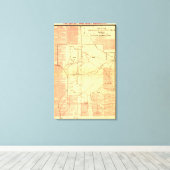 Strijd tegen Chickamauga - Panoramische Kaart voor Canvas Afdruk (Insitu (Houten vloer))