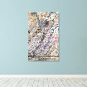 Strijd tegen Chickamauga - Panoramische Kaart voor Canvas Afdruk (Insitu (Houten vloer))