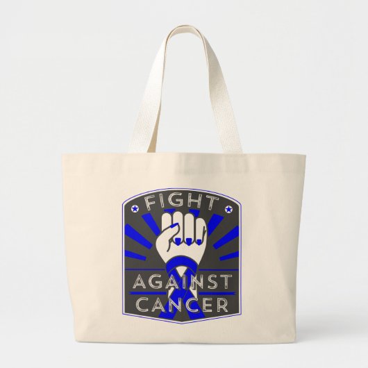 Strijd tegen Colon Cancer Grote Tote Bag (Voorkant)