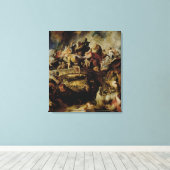 Strijd tegen de Amazons en de Grieken, c.1617 Canvas Afdruk (Insitu (Houten vloer))