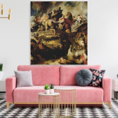 Strijd tegen de Amazons en de Grieken, c.1617 Canvas Afdruk (Insitu (Woonkamer))
