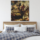 Strijd tegen de Amazons en de Grieken, c.1617 Canvas Afdruk (Insitu (Slaapkamer))