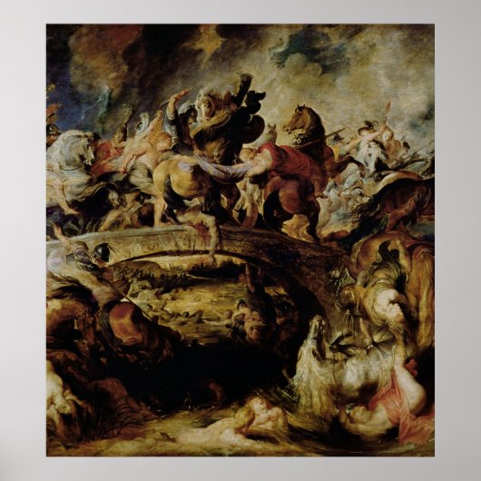 Strijd tegen de Amazons en de Grieken, c.1617 Poster (Voorkant)